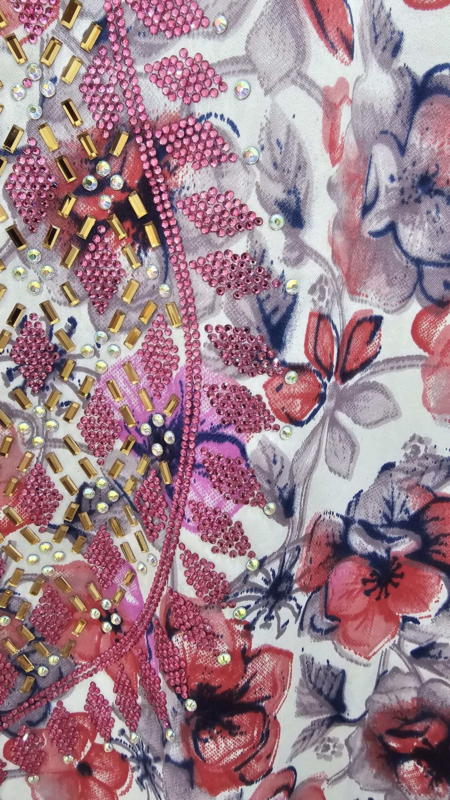 جلباب نسائي طويل بنقشة زهور وردية - الصورة 3