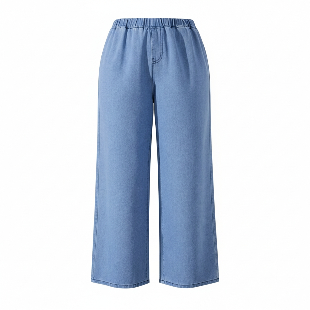 بنطلون جينز Shein واسع بقصة مريحة – لون أزرق فاتح - الصورة 3