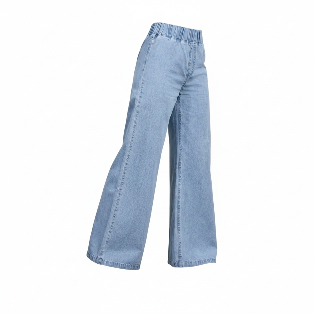 بنطلون جينز Shein واسع بقصة مريحة – لون أزرق فاتح - الصورة 5