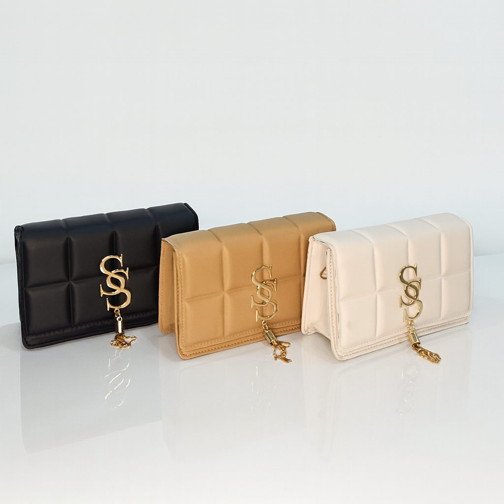 شنطة صغيرة كتف بحرف SS ثلاثة الوان