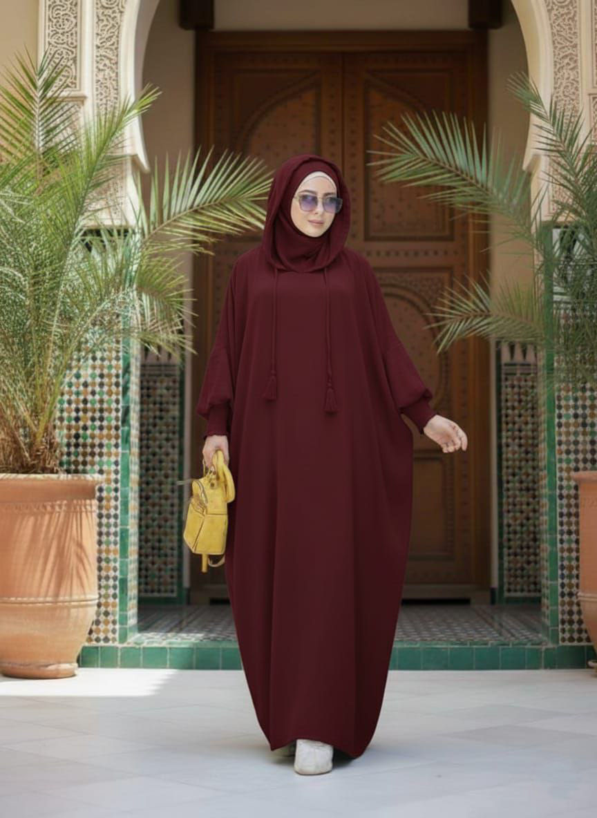 عباية نسائية قرمزي
