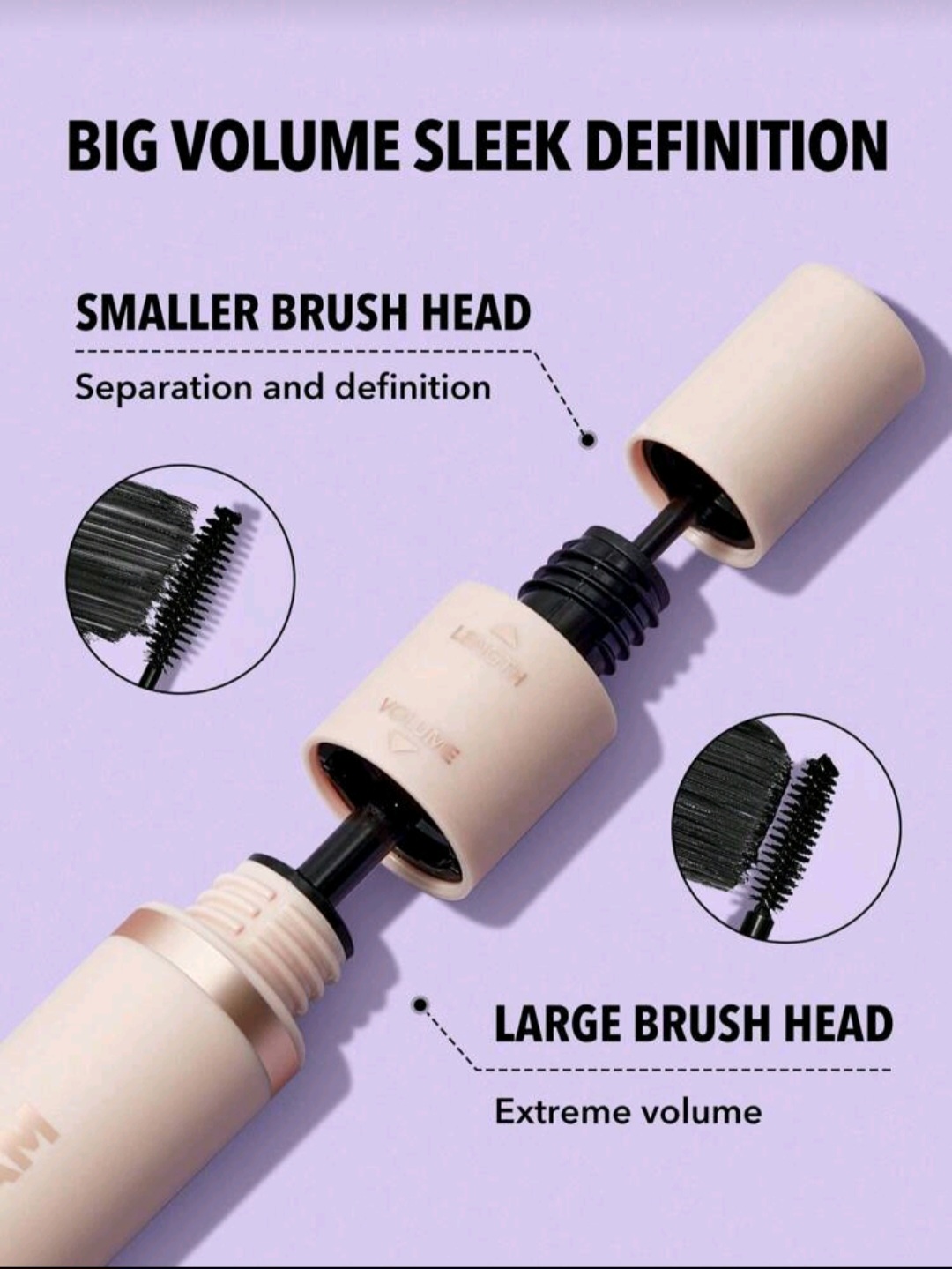 SHEGLAM ماسكارا 2 في 1 من لاش بيستيس لتكثيف وإطالة الرموش - الصورة 2