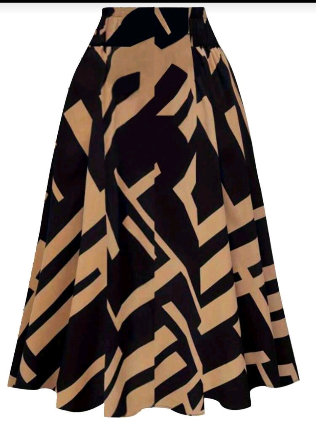 اسكيرت نسائي طويل بربطة خصر ونقشة عصرية - الصورة 3