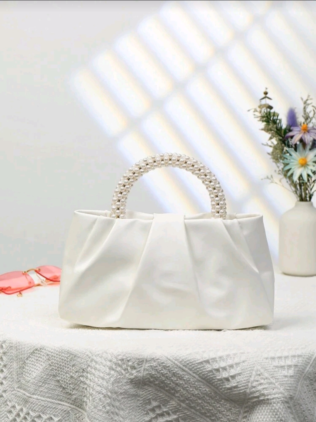 حقيبة يد جديدة موضة الخرز الميني بمقبض علوي