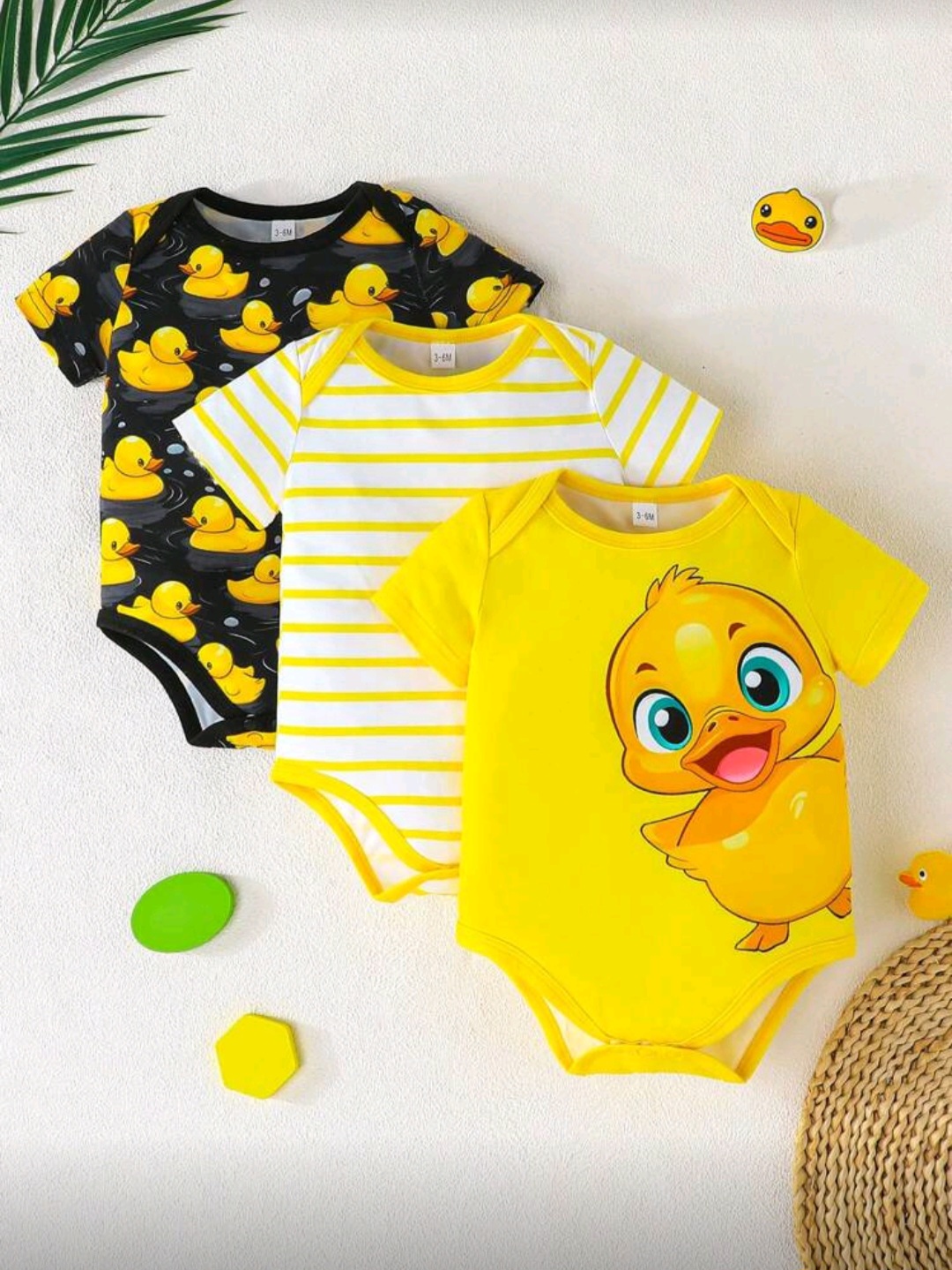 بودي أطفال بأكمام قصيرة بطبعات لطيفة