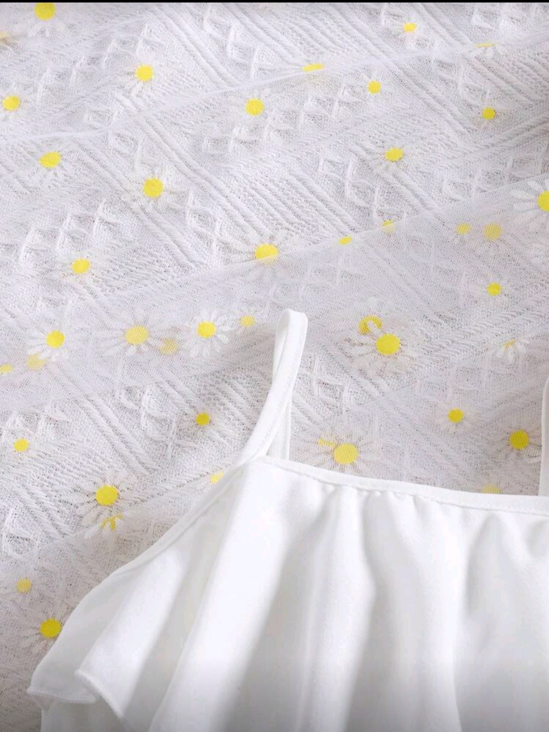 طقم بنات صيفي أنيق بطبعة زهور باللون الأزرق السماوي - الصورة 4