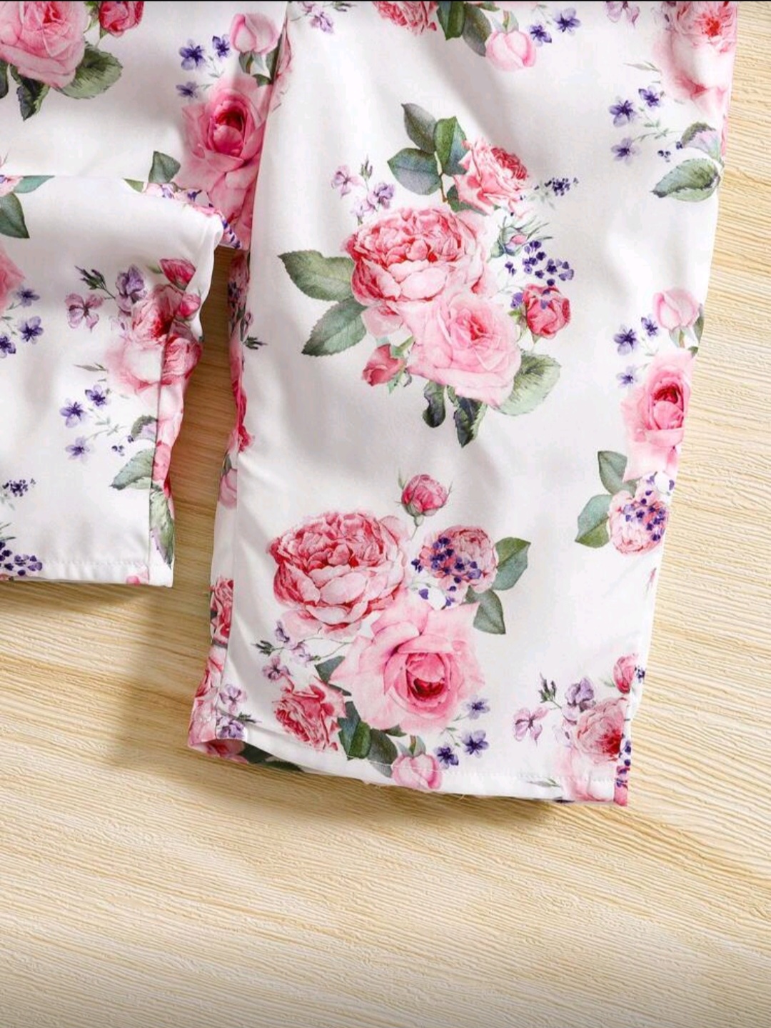 جمبسوت بنات صيفي بطبعة زهور أنيقة بحمالات رفيعة - الصورة 5