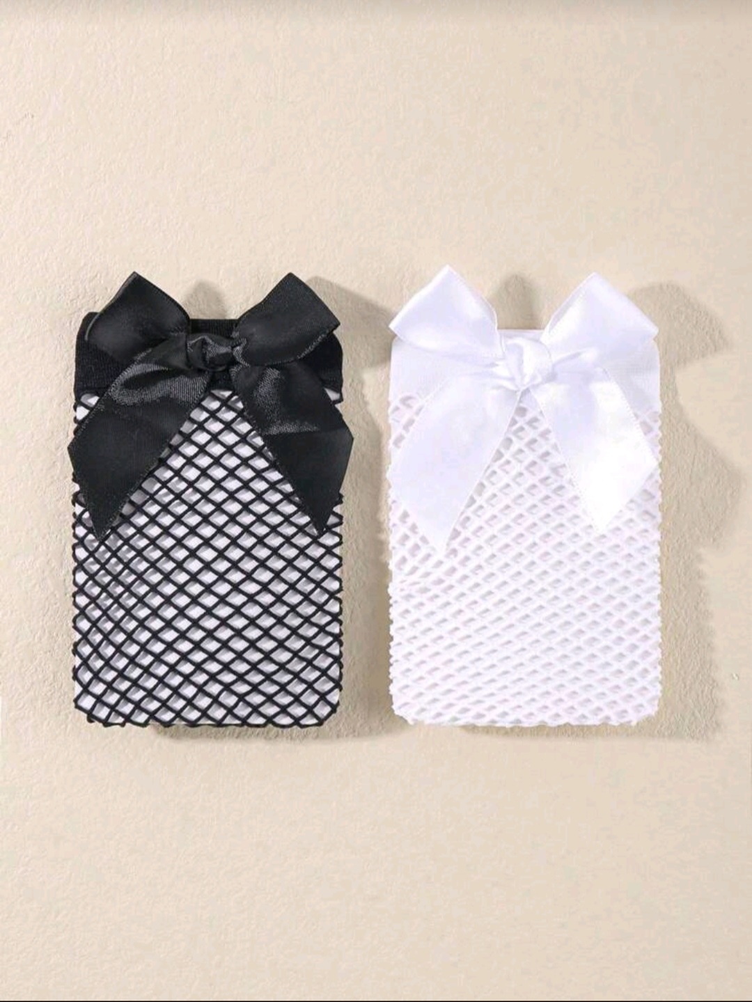 جوارب شبكية أنيقة للبنات مع فيونكة - الصورة 4