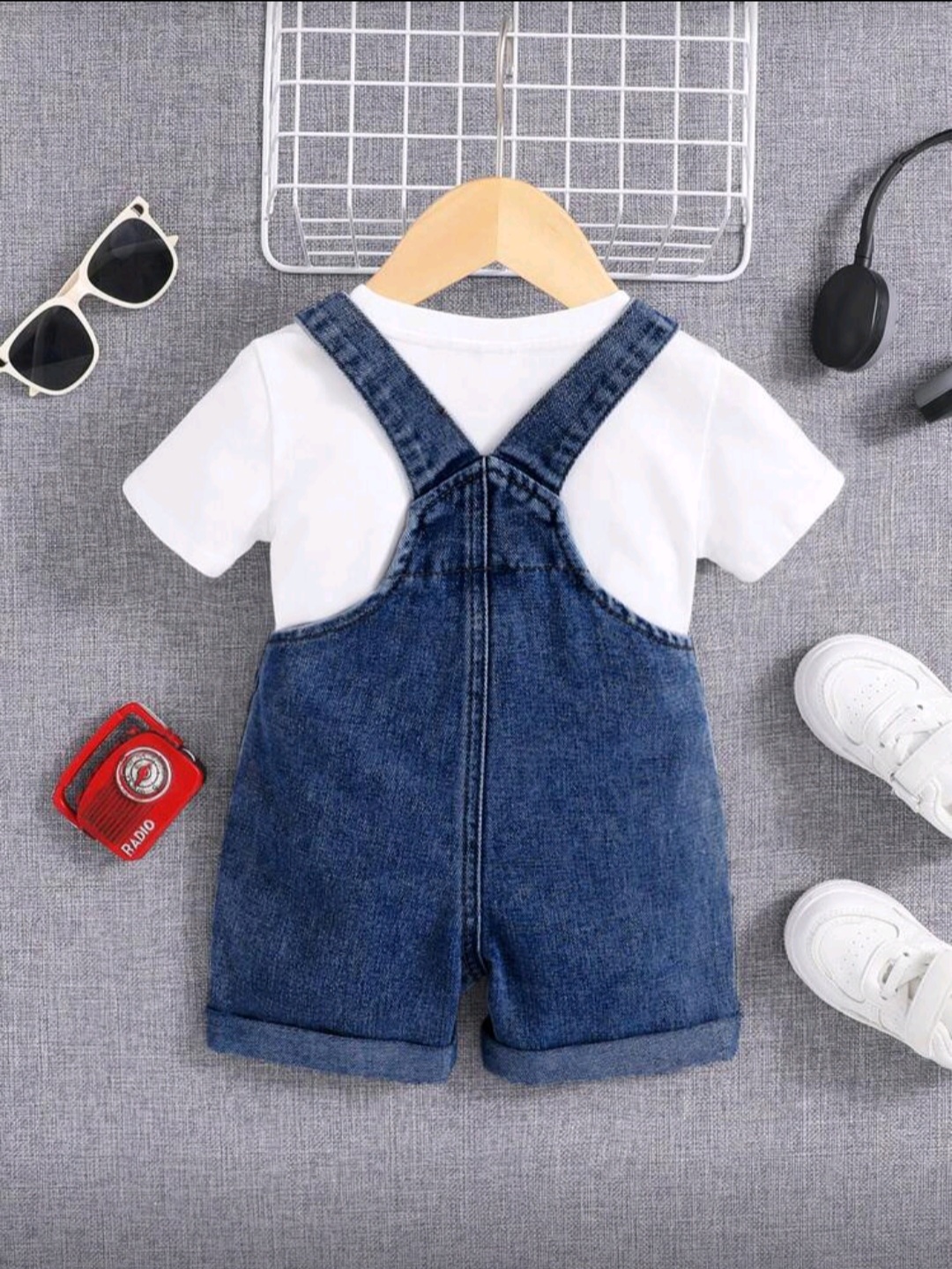 أوفرول أطفال دنيم أنيق - الصورة 2