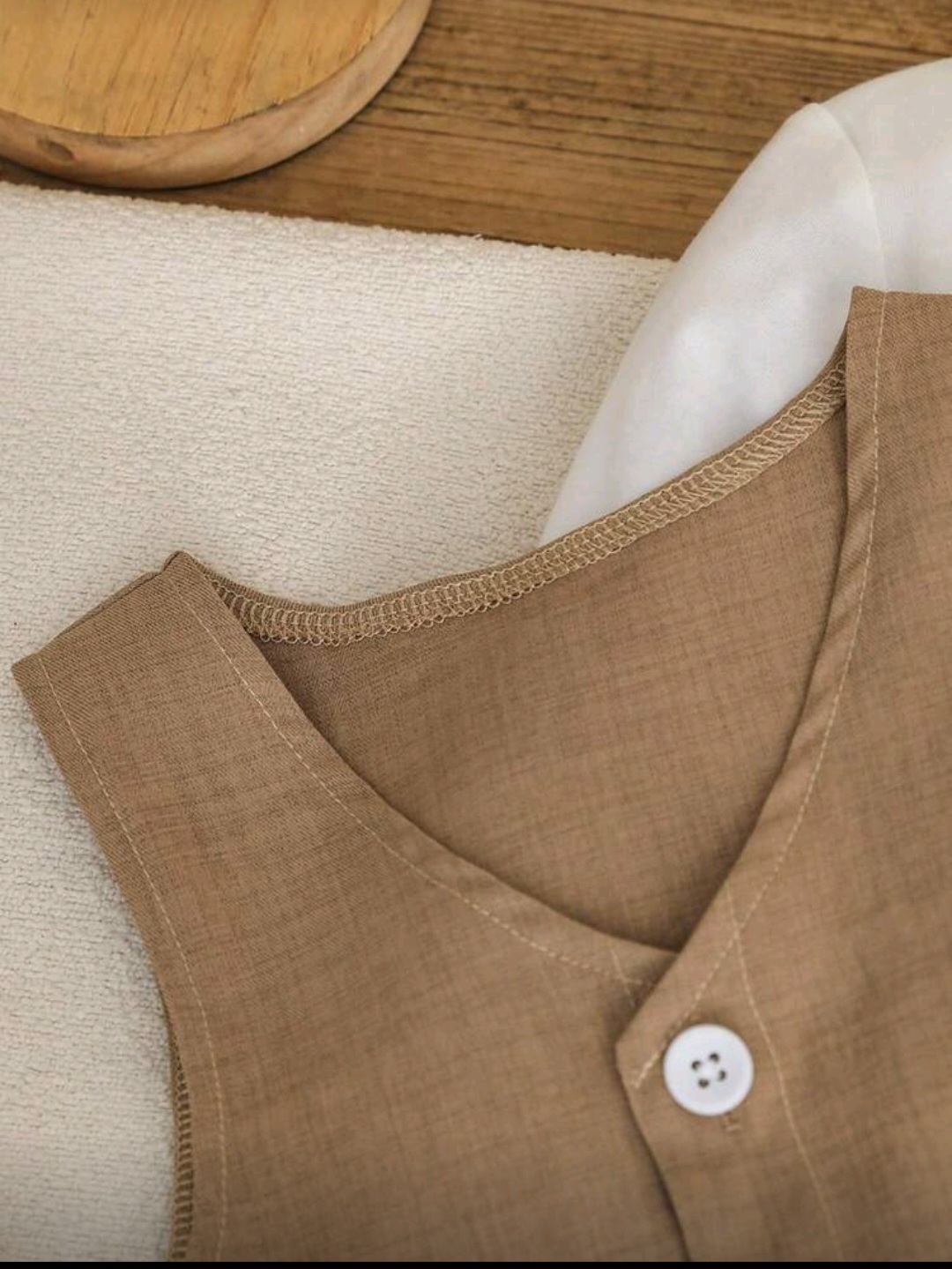 طقم أطفال رسمي أنيق مع فيست وبابيون - الصورة 3