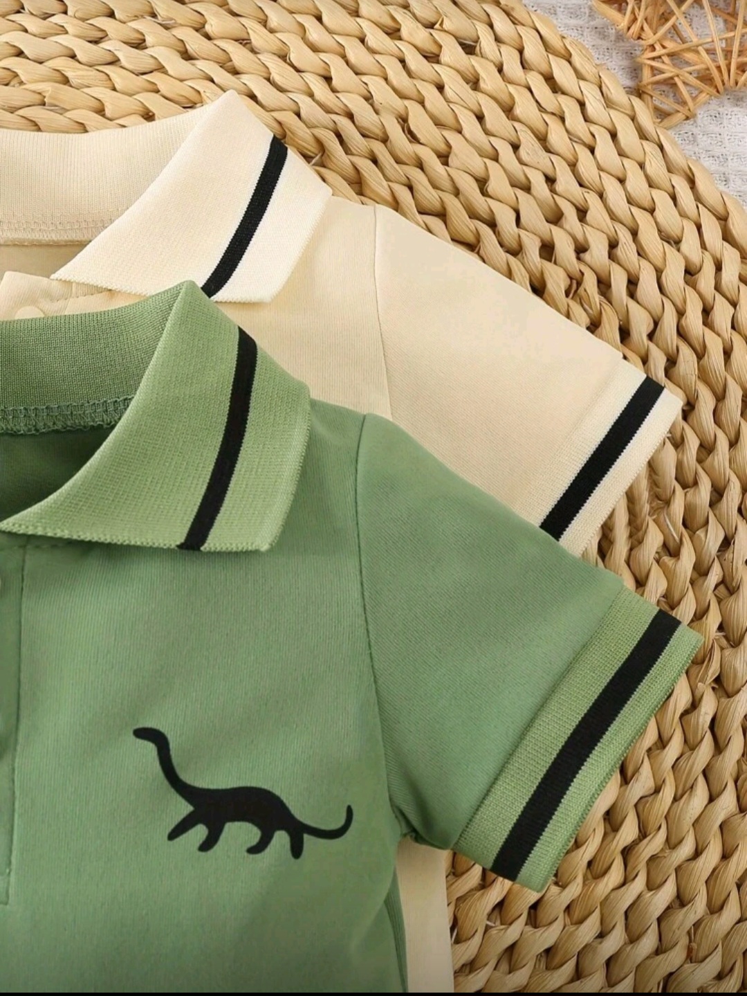 جمبسوت أطفال بولو بتصميم ديناصور قطعتين - الصورة 11