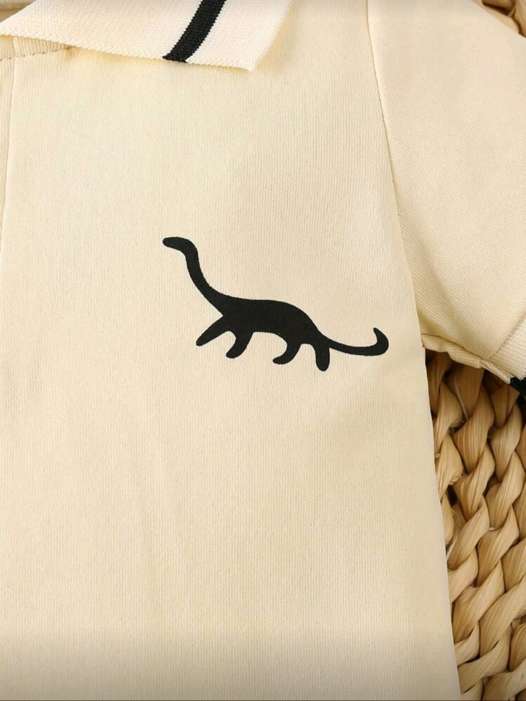 جمبسوت أطفال بولو بتصميم ديناصور قطعتين - الصورة 8