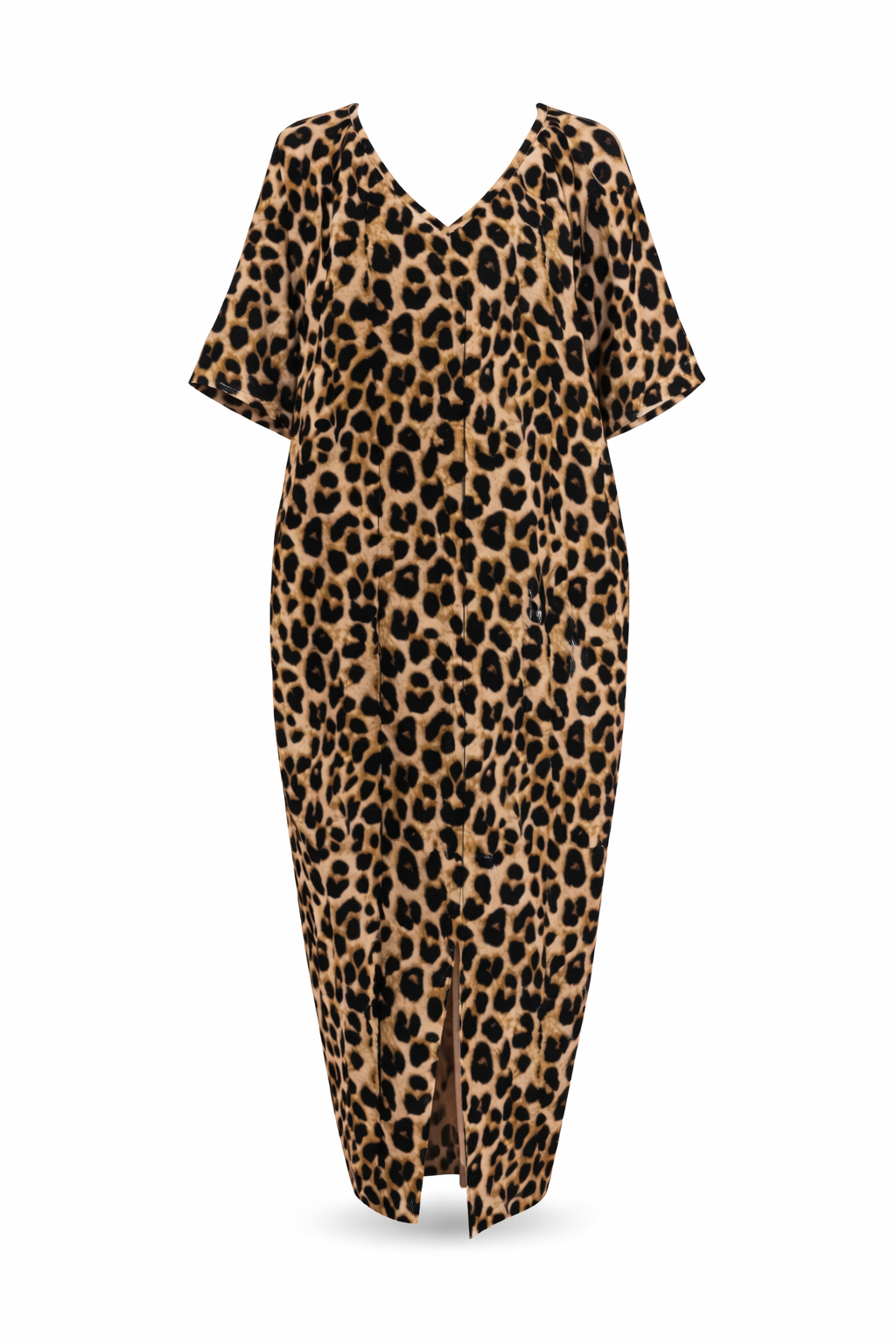 فستان نسائي طويل بطبعة جلد النمر – لون جلد النمر