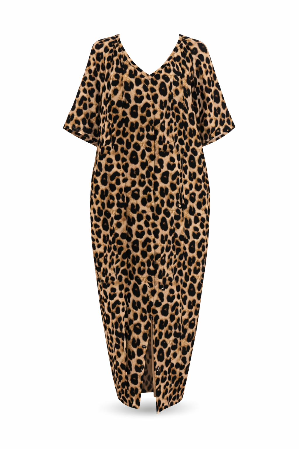 فستان نسائي طويل بطبعة جلد النمر – لون جلد النمر - الصورة 2